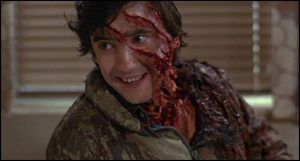 Griffin Dunne maquillado por Rick Baker en UN HOMBRE LOBO AMERICANO EN LONDRES