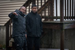 Denzel Washington y Antoine Fuqua en el rodaje de THE EQUALIZER 2