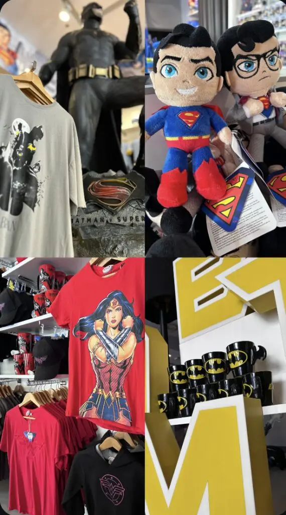 Variedad de merchandising en el Parque Warner de Madrid