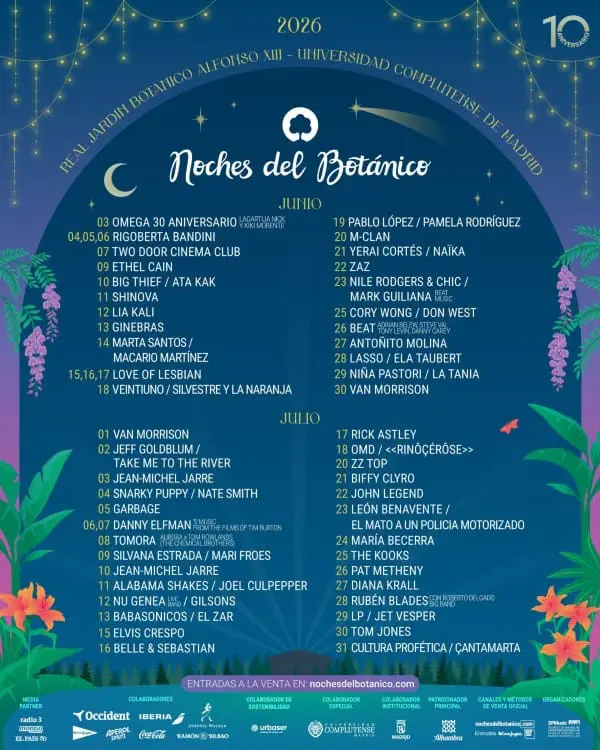 Noches del Botánico 2026