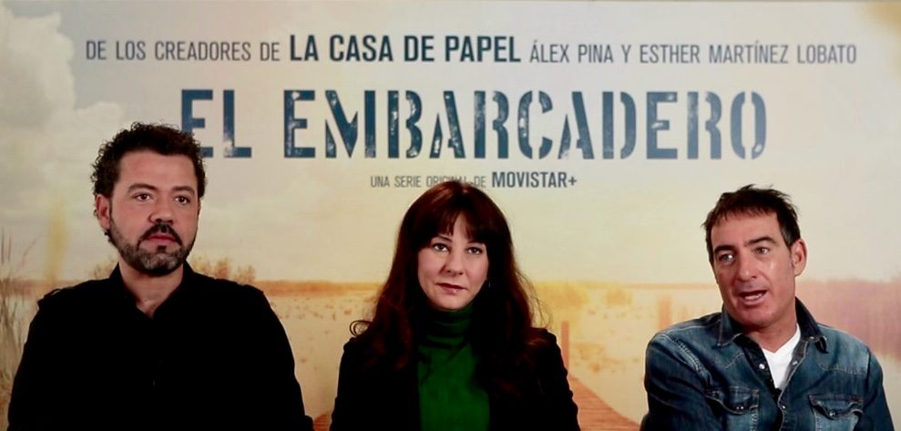 Jesús G. Colmenar, Esther Martínez Lobato y Álex Pina  en El Embarcadero