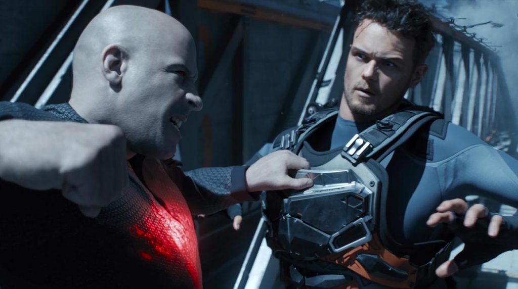 Vin Diesel y Sam Heughan peleando- Bloodshot