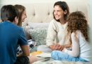 Katie Holmes con sus tres hijos