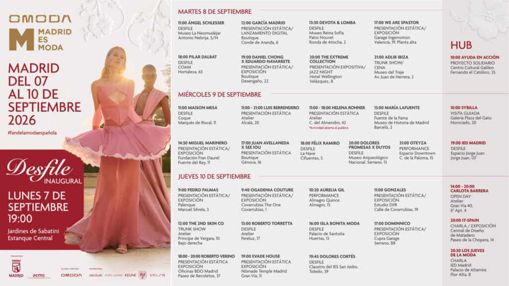Calendario de los desfiles