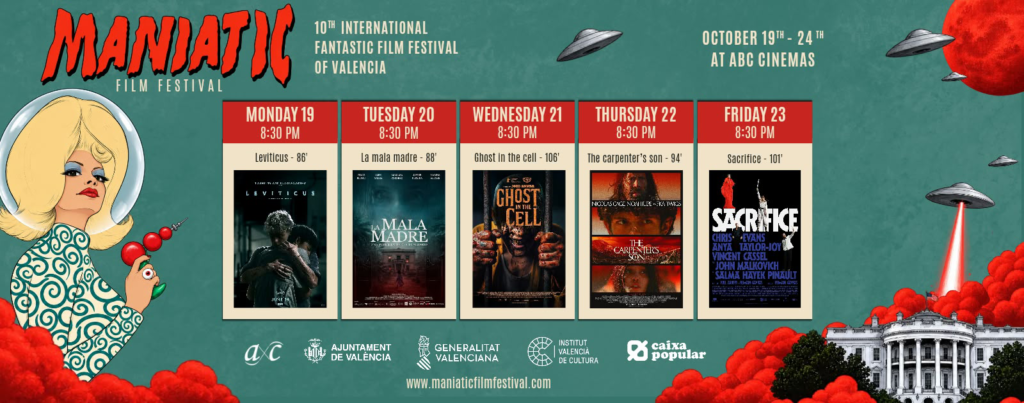 HORARIOS DE PROYECCIÓN LARGOMETRAJES DE MANIATIC