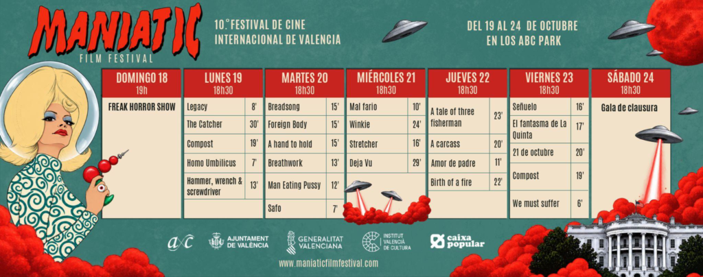 HORARIOS DE PROYECCIÓN CORTOMETRAJES de MANIATIC